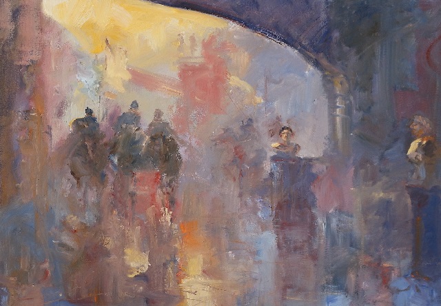 Triumphant visigoths entering Rome